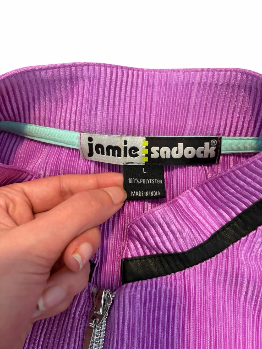 Jamie Sadock 2 Pc Golf Set Purple Pleated Top M Jacket L Mixed Sizes - Picture 4 of 5